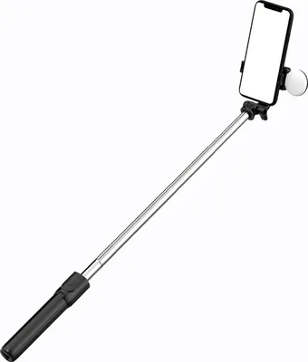 Produktbild von Selfie Stick Wr1Yxs Teleskopstativ 0.71M mit rundem Licht - Schwarz