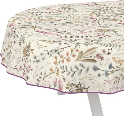 Produktbild von Tischdecke Penelope-Blätter Mehrfarbig Oval 280x140cm Band