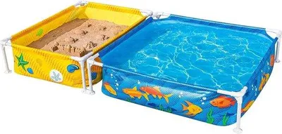 Produktbild von Famanu Kinderpool 213 x 122 x 30,5 cm - Aufblasbare Kinderpool
