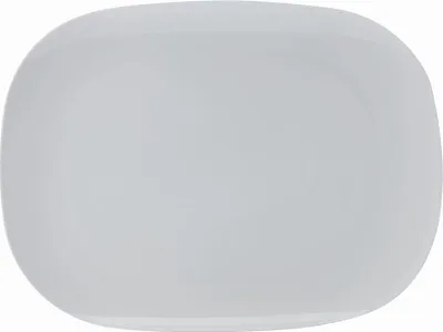 Produktbild von Maxwell & Williams Bisou Platte, Kuchenplatte, Desertplatte, abgerundet, 37,5cm x 28cm, Porzellan, Weiß, P73037