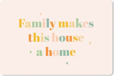 Produktbild von MuchoWow® Mauspad Mousepad Sprichwörter - Zitate - Die Familie macht aus dem Haus ein Zuhause 27x18 cm - Mousepads - Maus Mat - Pad - Mausunterlage - Büroartikel - Desk Matten