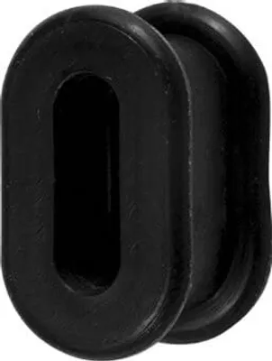 Produktbild von Ohr Flesh Flared Silikon Schwarz Tunnel Piercing Oval - VFTFO.8mm
