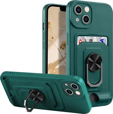 Produktbild von König Design Hülle kompatibel mit Apple iPhone 14 Kunststoff Soft Handyhülle - Handy Case Nachtgrün