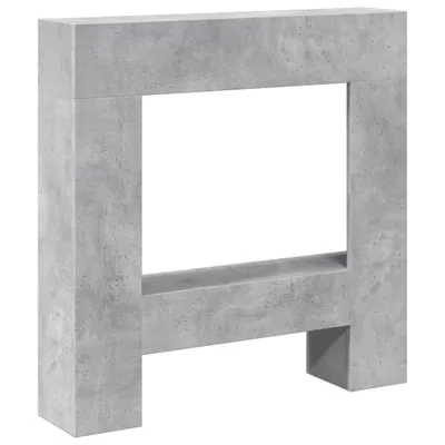 Zdjęcie produktu dla vidaXL Obudowa kominka betonowa szara 81x18x82 cm materiał drewnopochodny