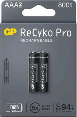 Immagine prodotto di GP Batterie ricaricabili ReCyko Pro Professional AAA (HR03), 2 pezzi, B2218