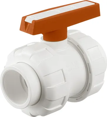 Produktbild von Ø 40mm, PPR Aqua Plus Kugelhahn mit Verschraubung in Weiß | Wasserrohr, Heizungsrohr Klimaleitung Fusiotherm