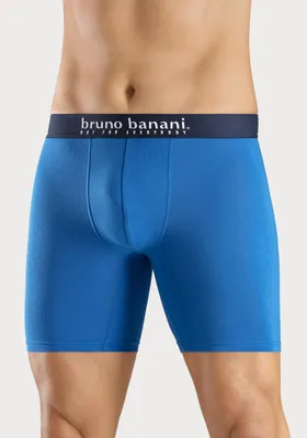 Produktbild von Bruno Banani Langer Boxer 4 -teilig blau bedruckt/türkis/navy/blau Größe XL