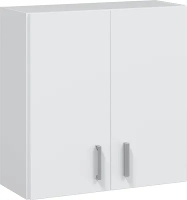 Produktbild von Detroit Wohnwand, 2-türiger Zusatzschrank, Mehrzweck-Badezimmer- oder Wäscheschrank, 59x27h60 cm, Weiß