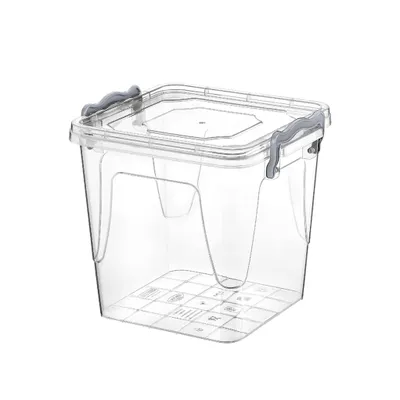Produktbild von Aufbewahrungsbox Aufbewahrungsbehälter Transparentbox Kunststoffbox Klappbox Plastikbox mit Deckel 1,8L