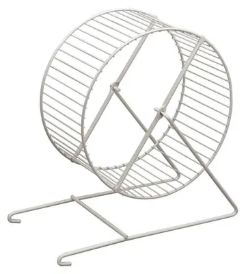 Image de Roue d'exercice en métal Ferplast, idéale pour les hamsters, robuste et facile à entretenir