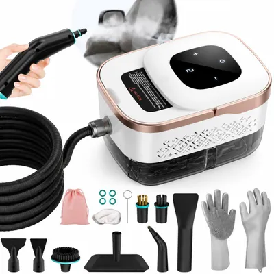 Produktbild von Dampfreiniger 1500W, 1600 ml Wassertank, 4 Bar, 15s Aufheizung, 6 Dampfstufen, Handdampfreiniger für Küche Bad Auto Sofa