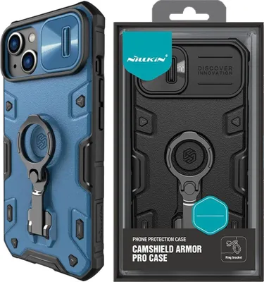 Image de Nillkin Camshield Armor Pro Magnetic Case Iphone 14 Plus Magnetic Magsafe Case with Camera Cover Blue