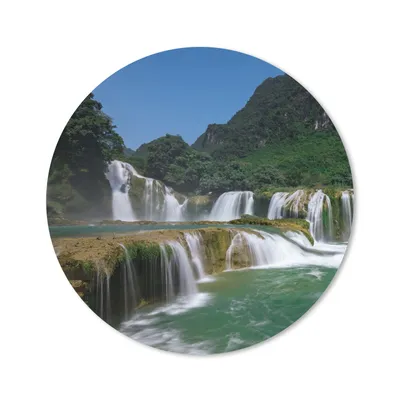 Produktbild von MuchoWow® Mauspad Mousepad Wasserfälle - Berge - Natur 40x40 cm - Mousepads - Maus Mat - Pad - Mausunterlage - Schreibtisch Accessoires