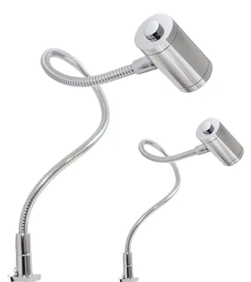 Image de kalb | Lampe de lecture LED 3W, lampe de chevet, lampe de lit, lampe de lecture, chromée, lot de 2