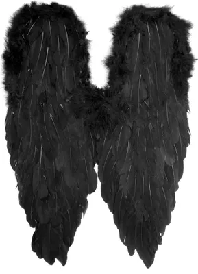 Produktbild von Engel Kostüm Flügel Schwarz - Fasching Karneval