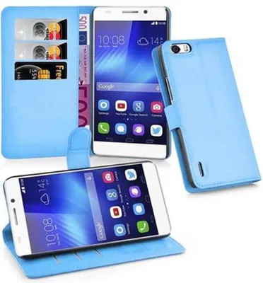 Immagine prodotto di Cadorabo custodia per Honor 6 PLUS custodia protettiva in blu custodia per cellulare cover chiusura magnetica
