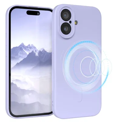 Produktbild von EAZY CASE - Silikonhülle magnetisch für Apple iPhone 17, Hülle Silikon, weich stoßfeste Magnet Handyhülle, Schutzhülle mit Kameraschutz, TPU Bumper in Lila
