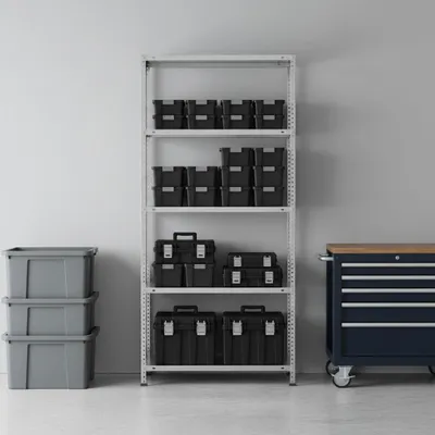 Produktbild von PROREGAL Schraubregal PANDA | HxBxT 180x90x40cm | Fachlast 100kg | Grau