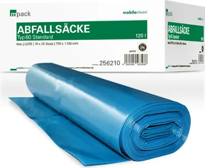 Produktbild von mpack Abfallsäcke 120 Liter T60 blau