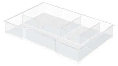 Produktbild von Leitz Schubladeneinsatz 52150002 16,7x24,7x3,5cm 4Fächer PS glasklar