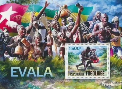 Produktbild von Briefmarken Togo 2014 Mi Block 1017 (kompl. Ausgabe) postfrisch Evala-Ringkampf