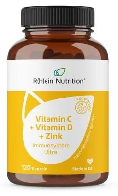 Obrázok produktu pre Vitamín C + vitamín D + zinok Imunitný systém Ultra Capsules 120 kapsúl