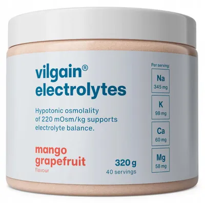 Image de Vilgain, électrolytes, saveur mangue et pamplemousse, 320 g