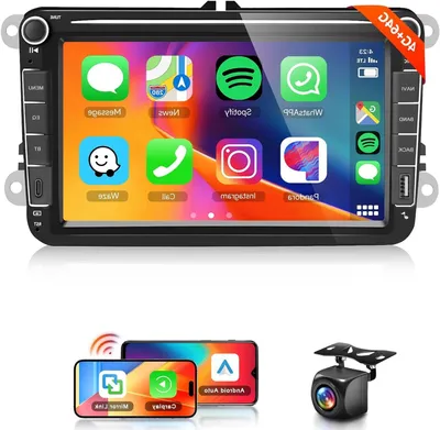 Immagine prodotto di Autoradio - Compatibile con CarPlay - Autoradio - Sistema di navigazione - Lettore multimediale - Schermo 2-DIN da 7 pollici