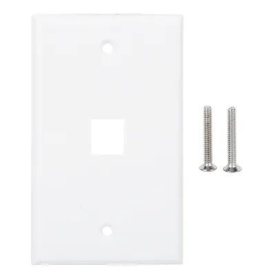 Image de Panneau de prises réseau,Plaque murale réseau,Panneau de prises Lan,Plaque murale RJ45 à port unique,Panneau réseau pour CAT5 CAT6