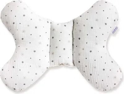 Produktbild von Little Stars Musselin & Ecru Velvet Schmetterlingskissen