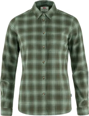 Produktbild von Fjällräven Övik Flannel Shirt W, 662-614 Deep Forest-Patina Green, M