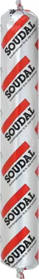 A product shot of a Soudal sealant tube.