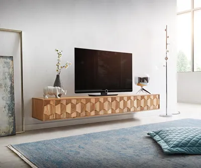Produktbild von DELIFE Lowboard Fevo 200 cm Akazie Natur 4 Türen schwebend
