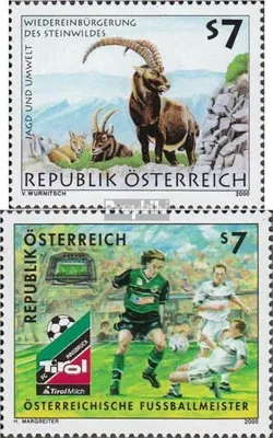 Produktbild von Briefmarken Österreich 2000 Mi 2306,2307 (kompl.Ausg.) gestempelt Steinwild