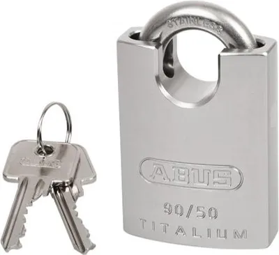 Produktbild von ABUS TITALIUM 50mm Vorhängeschloss mit verdecktem Bügel, 2 Schlüssel (90RK/50)
