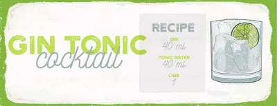 Produktbild von vianmo Holzschild 10x27 cm Gin Tonic Cocktail Recipe Essen Trinken