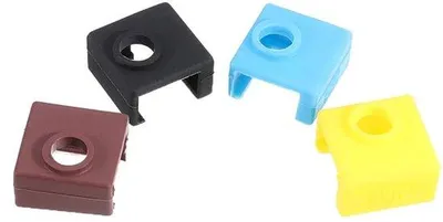 Productafbeelding van Siliconen hoesjes, set van 4 - Warmteblokbescherming - Isolatie voor extruders - Temperatuurstabiliteit - Compatibel met 3D-printers - Langdurige bescherming - Hoesjes voor warmteblokken