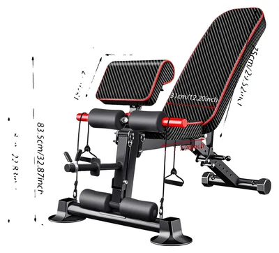 Produktbild von Gewichtsbänke, verstellbare Neigung, faltbares Design, schwarz