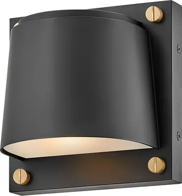 Obrázek produktu pro Venkovní nástěnná lampa skleněná IP44 černá GU10 3000 K teplá bílá 560 lm Moderní