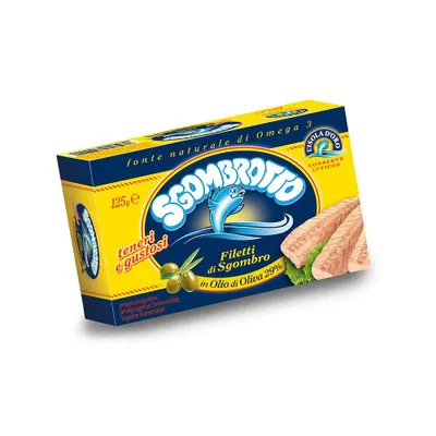 Zdjęcie produktu dla Filety z makreli w oliwie z oliwek, 125 g