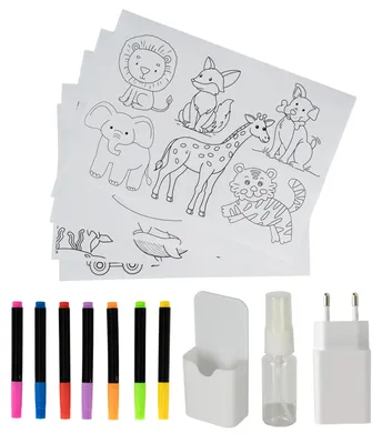 Produktbild von Acryl-Notiztafel mit LED-Beleuchtung - Löschbares Glow Board - 8 RGB-Farben - 6 Dynamische Lichtmodi - Für Kinder - 34,8 x 25,4 cm