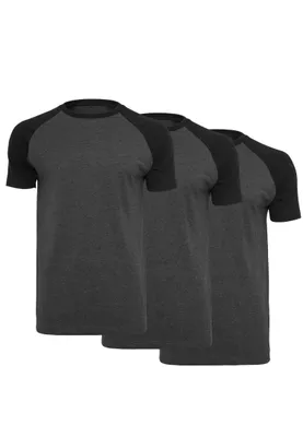 Produktbild von Build Your Brand By007a Kurzarm-t-shirt 3 Einheiten Grau L Mann Grau L