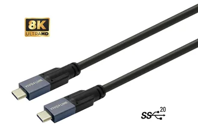 Produktbild von VivoLink USB-Kabel - 24 pin USB-C (M) zu 24 pin USB-C (M)