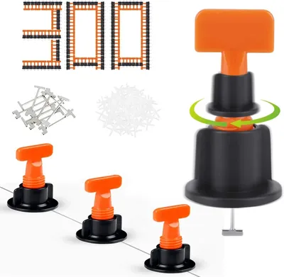 Imagen del producto de Juego de 300 cuñas y separadores autonivelantes para baldosas