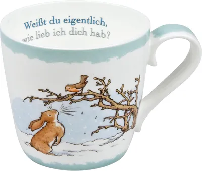Immagine prodotto di Könitz Weißt Du Eigentlich Becher, Winter, Tasse, Kaffeetasse, Bone China, Hasen, 415 ml, 11 2 057 1527