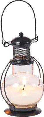 Immagine prodotto di MARRAKESCH Lanterna orientale come candela profumata alla vaniglia in vetro lanterna decorativa vintage da 14 cm con fragranza