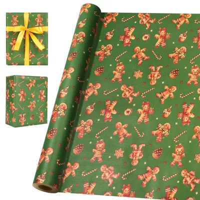 Obrázek produktu pro Dárkový papír, 15 metrů x 43 cm, hnědý kraftpapír, vhodný pro oslavy