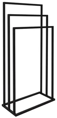 Obrázek produktu pro Držák na ručníky, rozměry 450 x 860 x 210 mm, matná černá barva