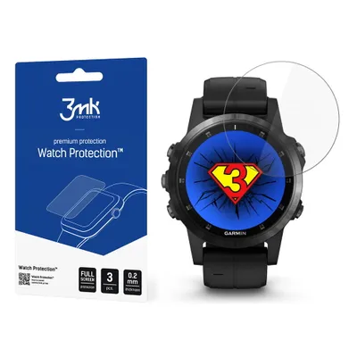 Produktbild von 3mk Display Hybridglas Watch Protection für Garmin Fenix 5 Plus 0,2mm (3 Stück)