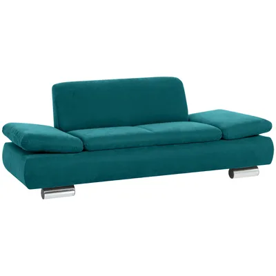 Produktbild von Max Winzer Sofa 2-Sitzer Terrence - Velourstoff petrol - Maße: 190 x 90 x 76 cm